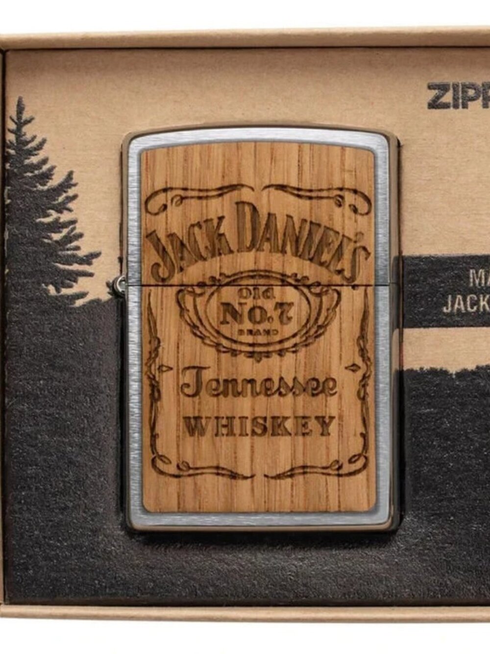 Woodchuck Jack Daniels Walnut Zippo